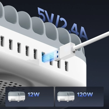 Inteligentna stacja ładowania DUK-10P-V1 do telefonów tabletów 10x USB-A - biała