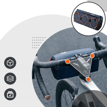 Torba rowerowa mocowana na kierownicę 2.2 l - niebieska