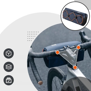 Torba rowerowa mocowana na kierownicę 2.2 l - niebieska