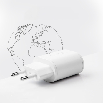Ładowarka sieciowa Power Delivery USB-A USB-C 20W - biała