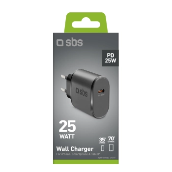 Ładowarka sieciowa Power Delivery USB-C 25W - czarna