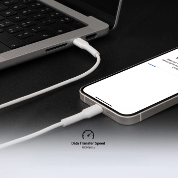 Kabel przewód USB-C PD 25W 1 m - biały