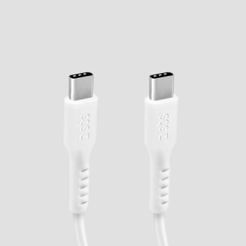 Kabel przewód USB-C PD 25W 1 m - biały