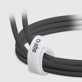 Kabel przewód w oplocie USB-C 60W 1.5m - czarny