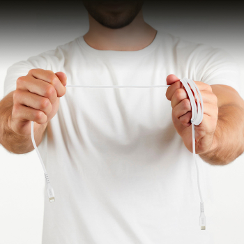 Kabel przewód z certyfikatem MFi USB-C - iPhone Lightning 1m - biały