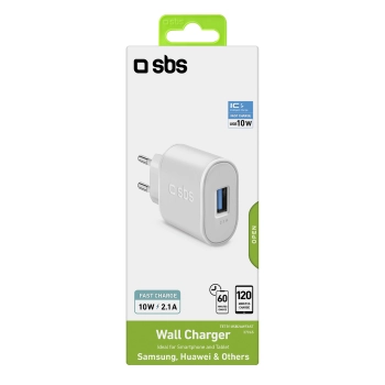 Ładowarka sieciowa USB-A 10W - biała