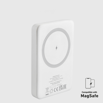 Powerbank 5000 mAh USB-C kompatybilny z MagSafe - biały