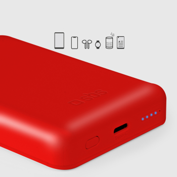 Powerbank 5000 mAh MagSafe - czerwony