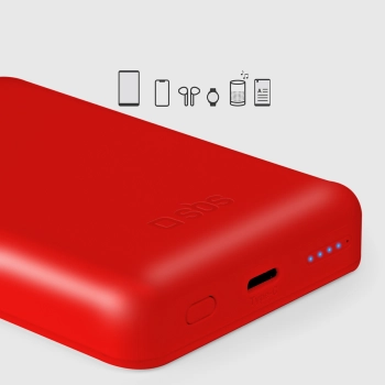 Powerbank 5000 mAh MagSafe - czerwony