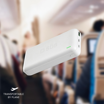 Powerbank 20000 mAh PD MicroUSB USB-C USB-A 20W - biały