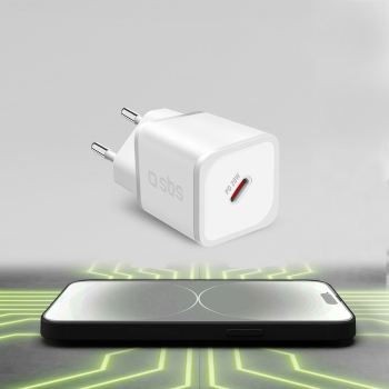 Ładowarka sieciowa GaN z Power Delivery 20W - biała