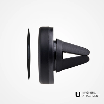 Uchwyt samochodowy magnetyczny do smartfona śr. 40 mm na kratkę nawiewu - czarny