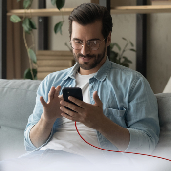 Kabel przewód w oplocie USB-C 60 W 1.5m - czerwony