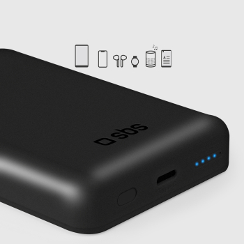 Powerbank beprzewodowy 5000 mAh USB-C MagSafe - czarny