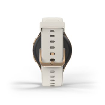 Smartwatch Hama 8900 GPS AMOLED 1.32'' z beżowym paskiem silikonowym - złoty
