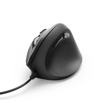 Myszka przewodowa EMC-500 ergonomiczna pionowa - czarna