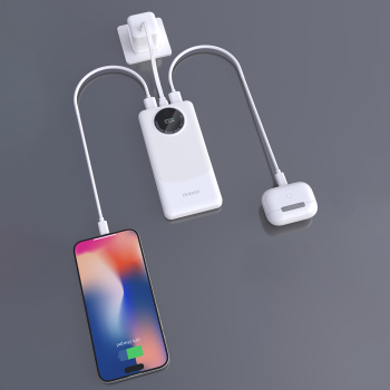 Powerbank K12 10000mAh USB-A USB-C PD22.5W - czarny
