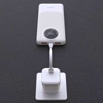 Powerbank K12 10000mAh USB-A USB-C PD22.5W - czarny