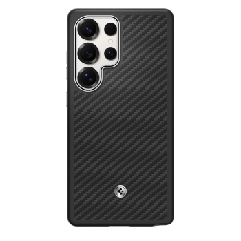 Etui silikonowe Spigen Enzo Aramid z ringiem MagFit do Samsung Galaxy S25 Ultra - czarne