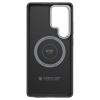Etui silikonowe Spigen Enzo Aramid z ringiem MagFit do Samsung Galaxy S25 Ultra - czarne