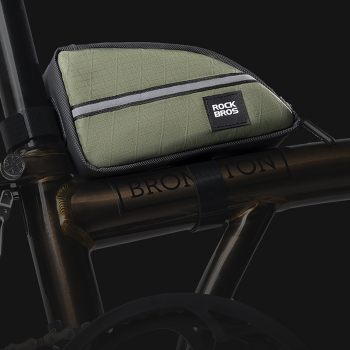 Torba rowerowa trójkątna na ramę 0.8l - zielona
