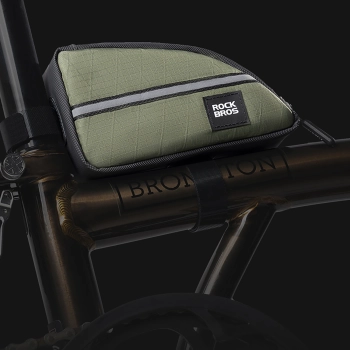 Torba rowerowa trójkątna na ramę 0.8l - zielona