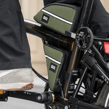 Torba sakwa trójkątna na ramę rowerową 0.3l - czarna