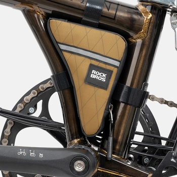 Torba sakwa trójkątna na ramę rowerową 0.3l - brązowa