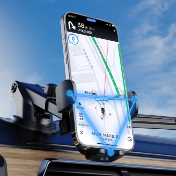 Uchwyt samochodowy na smartfona F2N na kratkę nawiewu 360 stopni - czarny