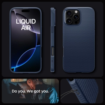 Etui case na iPhone 16 Pro Max Liquid Air - niebieskie