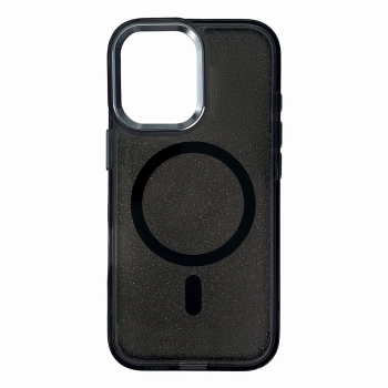 Etui ochronne na Samsung Galaxy S24 FE Glitter Case MagSafe - czarne z brokatem