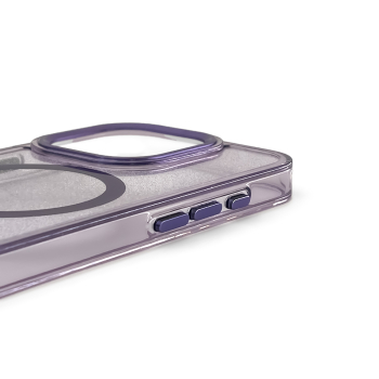 Etui ochronne na Samsung Galaxy S24 FE Glitter Case MagSafe - fioletowe z brokatem