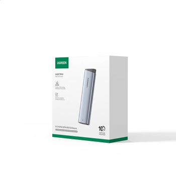 Obudowa na dysk M.2 NVMe/SATA SSD - srebrna
