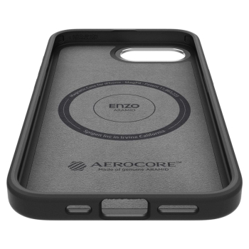Etui case na iPhone 16e Enzo Aramid MagSafe - czarne