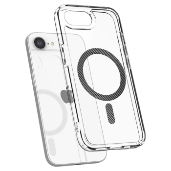 Etui case na iPhone 16e Carbon Fiber Ultra Hybrid MagSafe - przezroczyste
