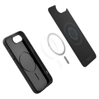 Etui plecki na iPhone 16e Liquid Air Mag MagSafe - czarny mat