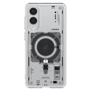 Etui na Samsung Galaxy S25 Edge z nadrukiem Ultra Hybrid Mag z MagSafe - przezroczyste