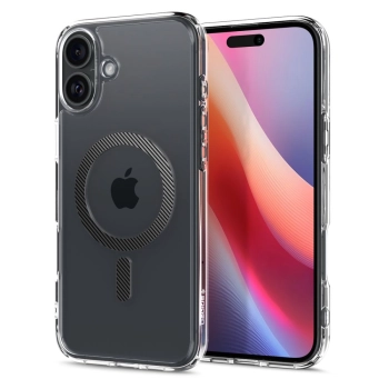 Etui ochronne na iPhone 16 Ultra Hybrid MagSafe Carbon Fiber - przezroczysto szare