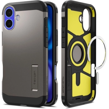 Etui Tough Armor MagSafe z podstawką na iPhone 16 - gunmetal