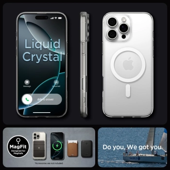 Etui pokrowiec na iPhone 16 Pro Liquid Crystal Mag MagSafe - przezroczyste