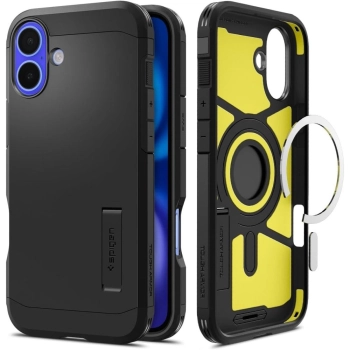 Etui ochronne na iPhone 16 Plus z podstawką Tough Armor MagSafe - czarne