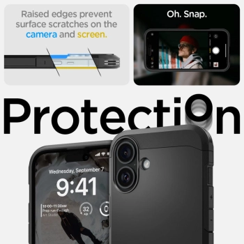 Etui ochronne na iPhone 16 Plus z podstawką Tough Armor MagSafe - czarne