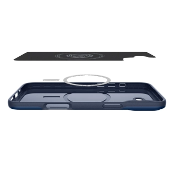 Etui ochronne na iPhone 16 Thin Fit Magsafe - niebieskie