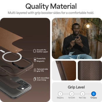 Etui case na iPhone 16 Pro Max Cyrill Kajuk Mag - brązowe