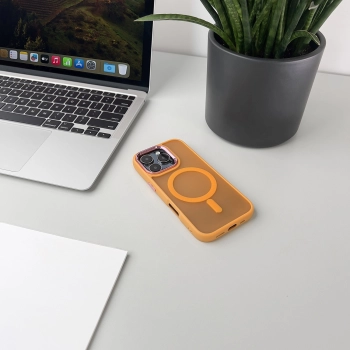 Etui plecki na Samsung Galaxy S25 Fashion Case MagSafe - pomarańczowe