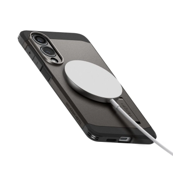Etui case na Samsung Galaxy S25 Edge Tough Armor MagSafe - szaro-czarne