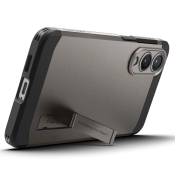 Etui case na Samsung Galaxy S25 Edge Tough Armor MagSafe - szaro-czarne