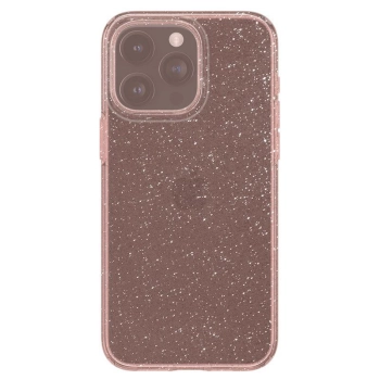 Etui case na iPhone 15 Pro Max Liquid Crystal Glitter - różowo przezroczyste