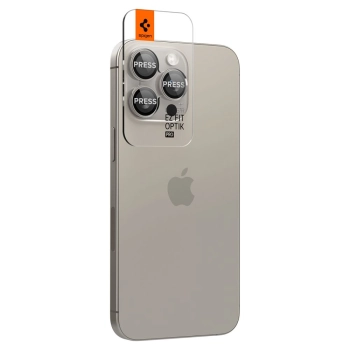 Osłona aparatu na iPhone 14 Pro / Pro Max / 15 Pro / Pro Max tytan naturalny - 2 szt.