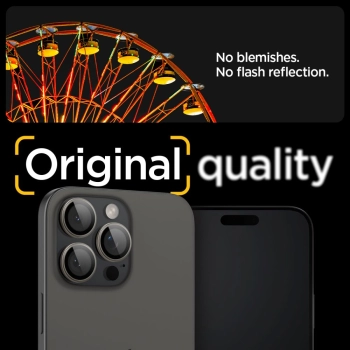 Osłona aparatu na iPhone 14 Pro / Pro Max / 15 Pro / Pro Max tytan naturalny - 2 szt.